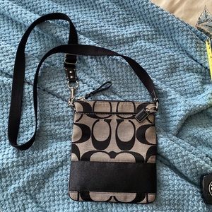 Coach Black Gray Crossbody Purse